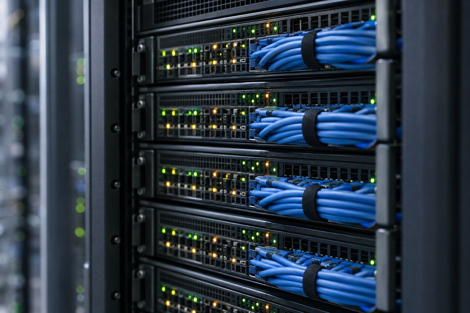 Server rack status lights